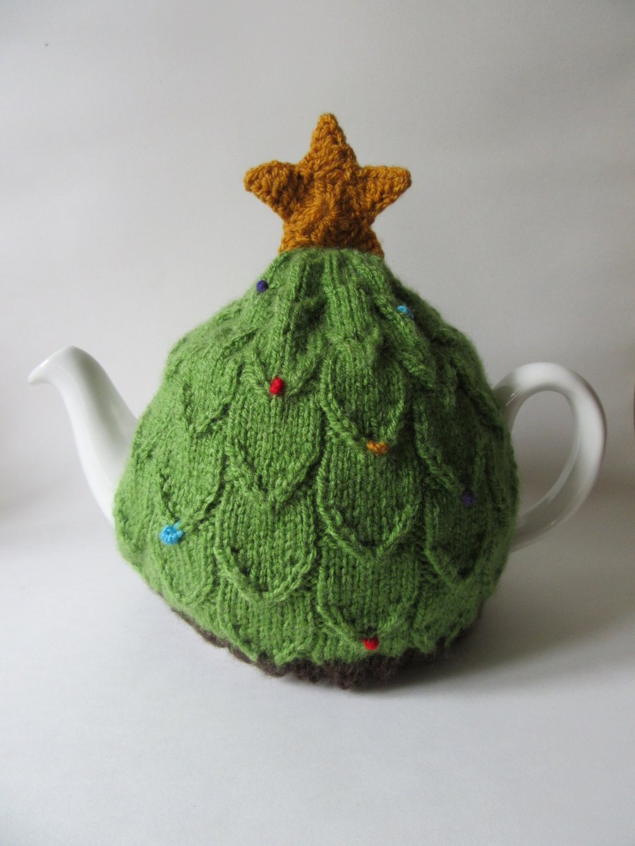 Tea cosie tea cosy - Christmas tree - christmas green 