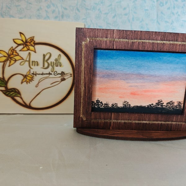 As the sun sets watercolour