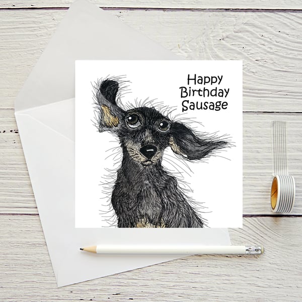 Dachshund Birthday Greeting Card