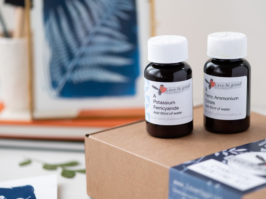 Cyanotype chemicals for making blue prints