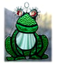 SOLD Frog Suncatcher Stained Glass Handmade Gardener Gift Ribbit - Image 1