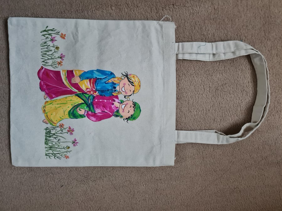 Hand Painted Tote Bag 