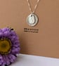 Fine Silver Double Pebble Pendant Necklace, Textured Organic Layering Necklace