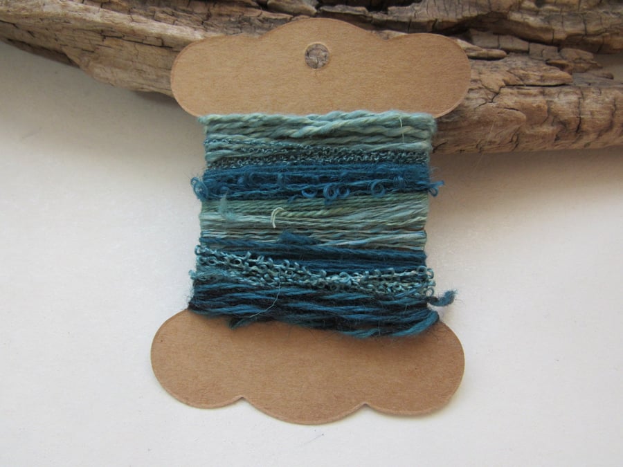 Small Dark Teal Natural Dye Textured Thread Pack