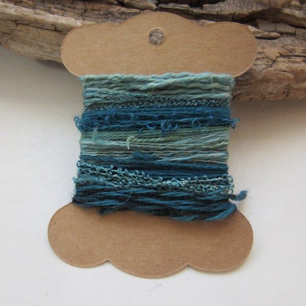Small Dark Teal Natural Dye Textured Thread Pack