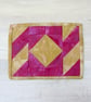 Patchwork Mug Rug with Yellow and Pink fabric - Image 2