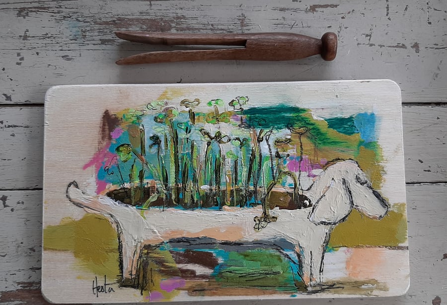 Quirky painting' The cress dog '