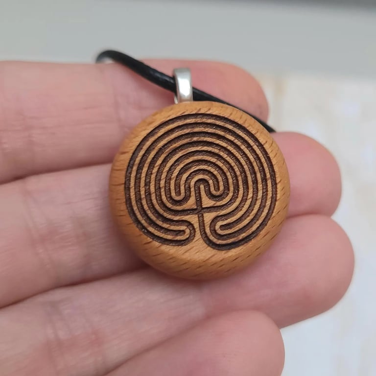 Witch’s Labyrinth Pendant Pagan Wiccan Gift