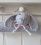 Clothes hanger - childrens grey bunny - Image 2