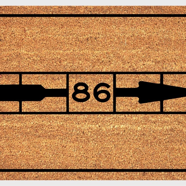 New York City Subway Doormat - 86th St. Manhattan New York Welcome Mat - 3 Sizes