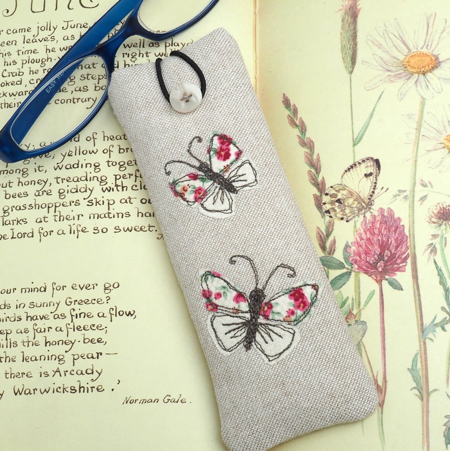 Reading Glasses Case Butterfly Nature Wildlife 