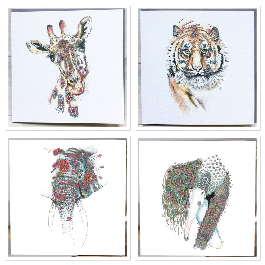 Wild animal top draw bundle of 4 designs 
