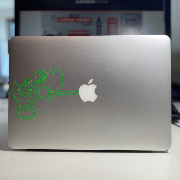 SPECIAL EDITION YOSHI - LondonDecal Neon Green Apple MacBook Decal Sticker
