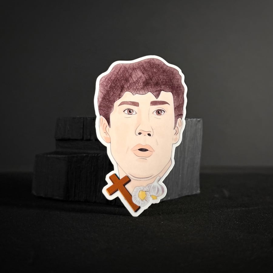 Fright Night 'Charlie Brewster' Illustrated Vinyl Sticker