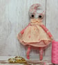 Pink Moon Mixed Media Art Doll