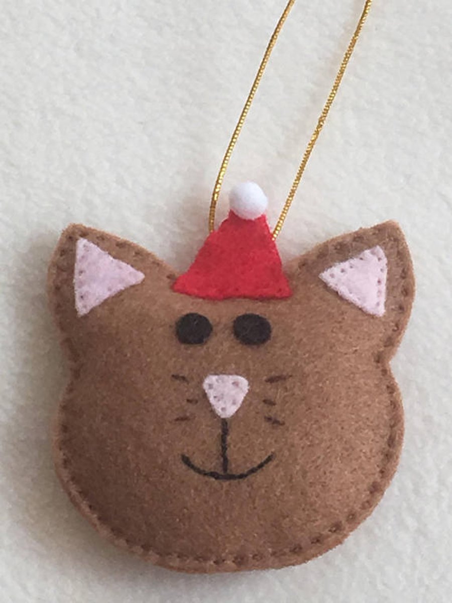 Cat Christmas Decoration - Hanging Tree Ornament - Cat Lovers