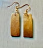 Little landscape, hand painted wood on gold-plated earrings - Image 2