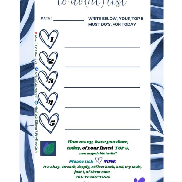 Guided To Do(n't) List - Downloadable PDF