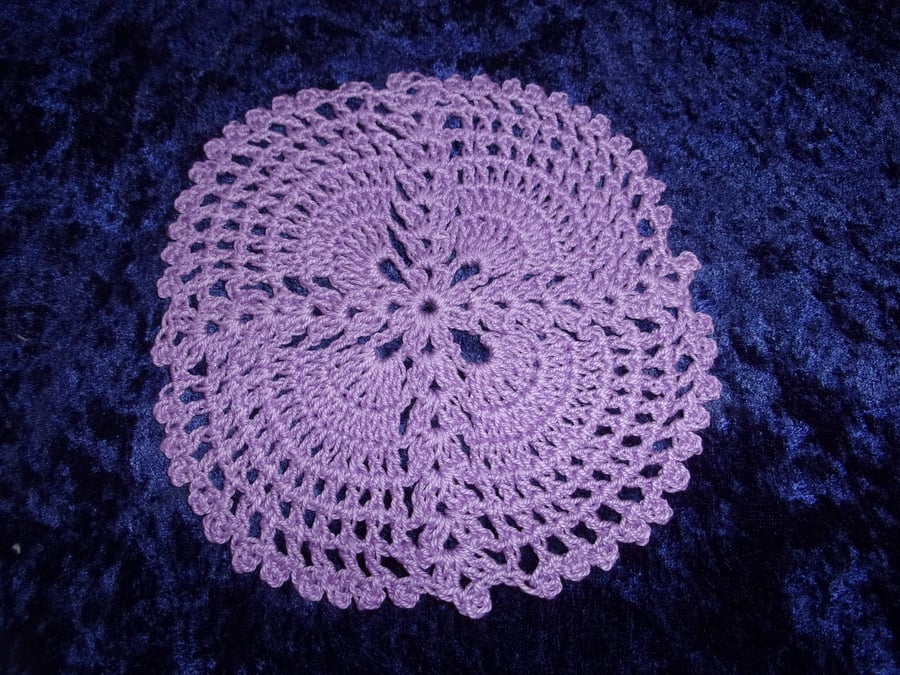 Purple Crochet Doily