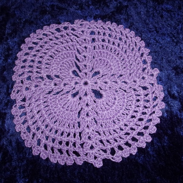 Purple Crochet Doily