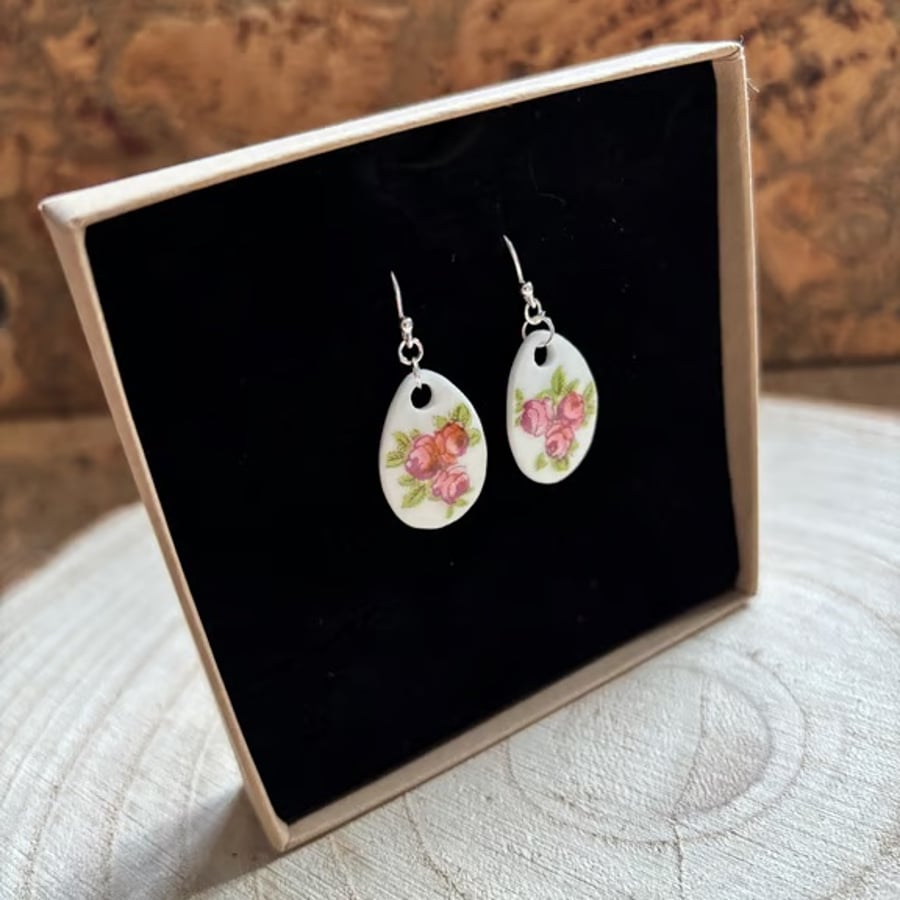 Handmade Ceramic Earrings, One of a Kind,  Eco Friendly Gifts, Unique.