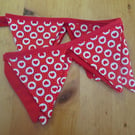 Hearts Bunting Garland in Red print, ideal for any party celebration or any room