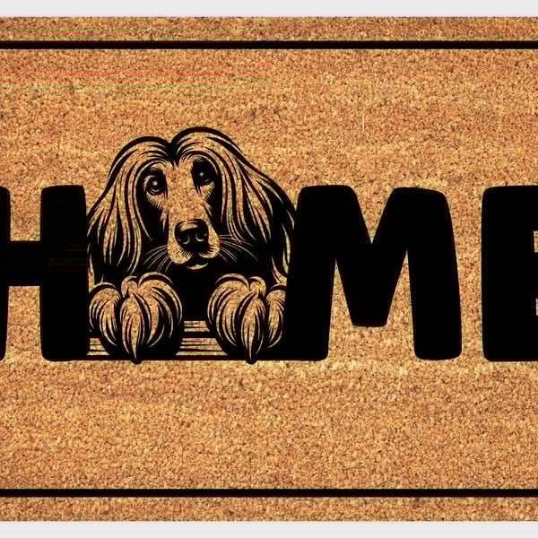 Afghan Hound Home Door Mat - Afghan Hound Welcome Mat - 3 Sizes