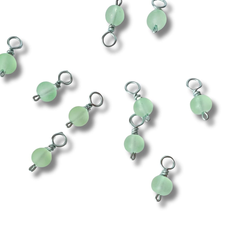 Green Stitch Markers for Knitting - Sea Spray