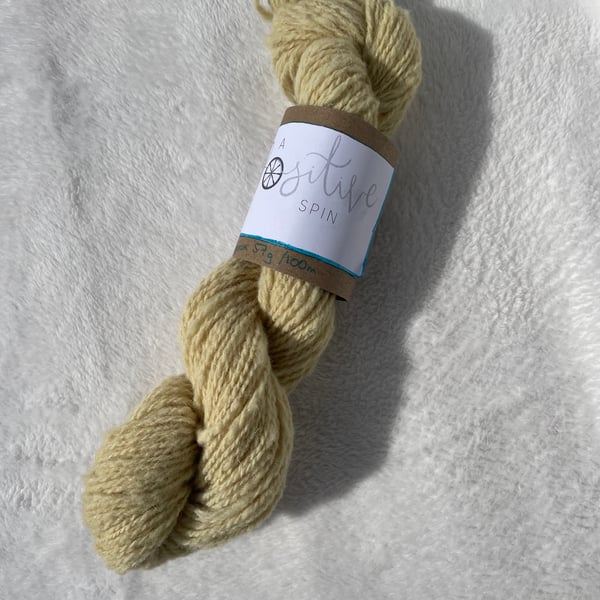 Hand-spun naturally dyed wool, DK