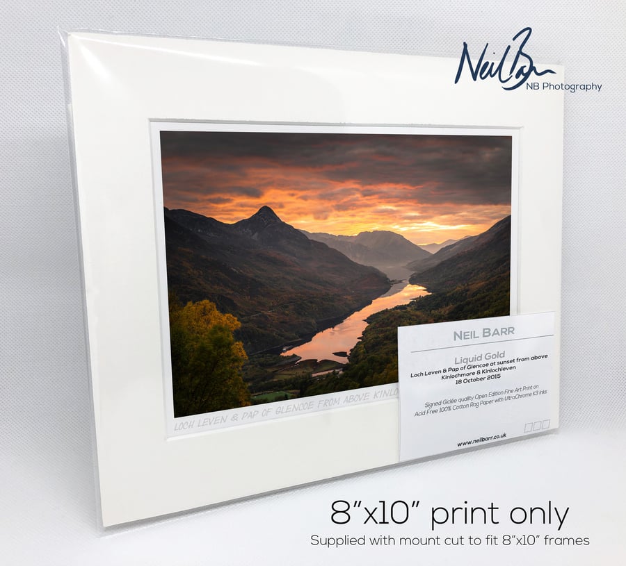 Loch Leven and Pap of Glencoe, Scotland - A5 (10" x 8") Unframed Print