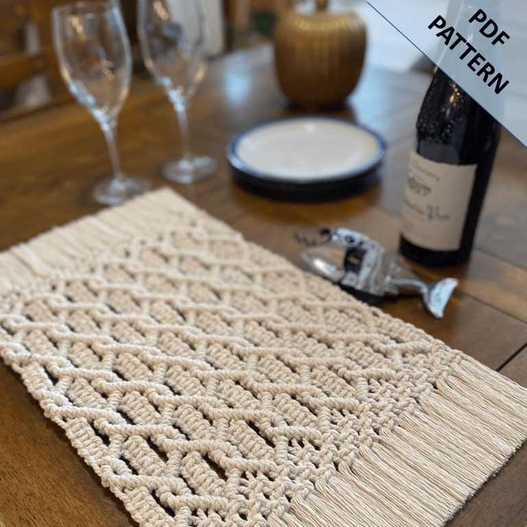 Macrame Table Runner Pattern - Nectar design