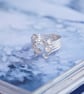 Sterling silver lichen ring with moonstone - Image 8