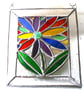 Rainbow Flower Panel Suncatcher Stained Glass Picture 003 - Image 4