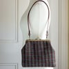 Harris Tweed shoulder bag with Liberty lawn lining and internal zip pocket