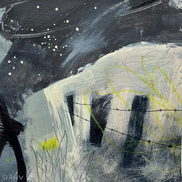 Original Landscape Painting: Night hike