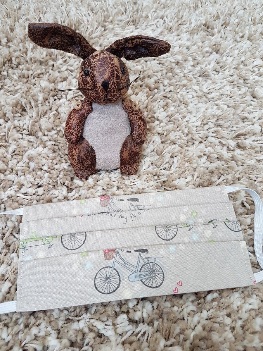 Adult face covering  -  Bicycle and tandem print 