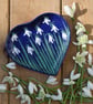Snowdrop Heart Dish - Hand Painted  - Image 3