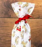 Handmade Christmas Bottle Gift Bag, Bottle Bag-Christmas Santas-CHBB14 - Image 2