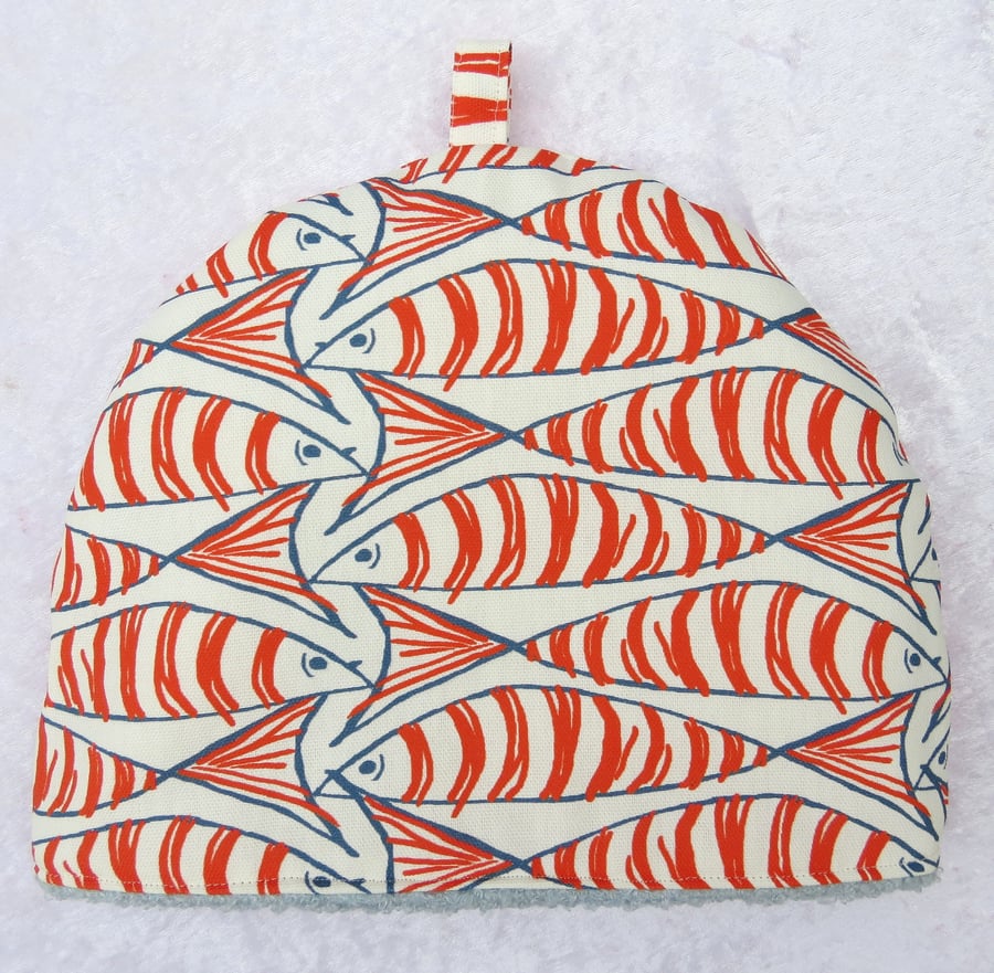   Tea cosy, to fit a 3 cup teapot, nautical, fish
