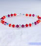 Bracelet Swarovski and Sterling Silver beaded stretchy handmade - Image 4