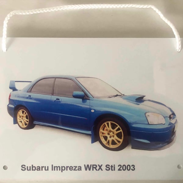 Subaru Impreza WRX Sti 2003- Aluminium Plaque - A5 or 203x304mm
