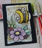 summer bee - original collaged aceo - Image 7