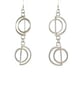Handmade Geometric Sterling Silver Dangle Earrings - Modern Minimalist Jewellery - Image 1