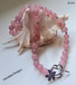 Pink Quartz Designer Silver Plated Necklace. ONE OFF - Image 2