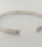 Lucky Bangle, Star Bangle, Hidden LUCKY Message, Recycled Sterling Silver