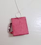 Contemporary Silver & Bright  Pink Pendant Necklace 18" - Image 4