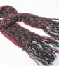 Handwoven Textured Scarf, Loosely Woven, Long Scarf with Fringe 170C - Image 3