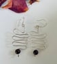 Indian garnet squiggle earrings  - Image 2