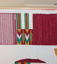 Kente Red Africa Rug - Handmade Afrocentric Textile Art - Image 3