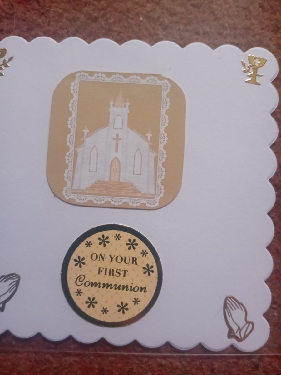 First Holy Communion Greetings Card handmade